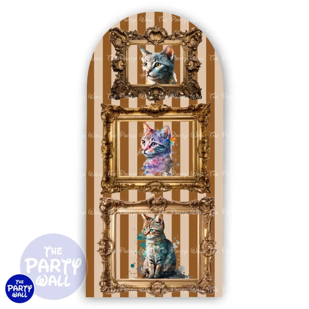 Gatos - Funda para mampara de punta redonda o rectangular Mampara de punta redonda