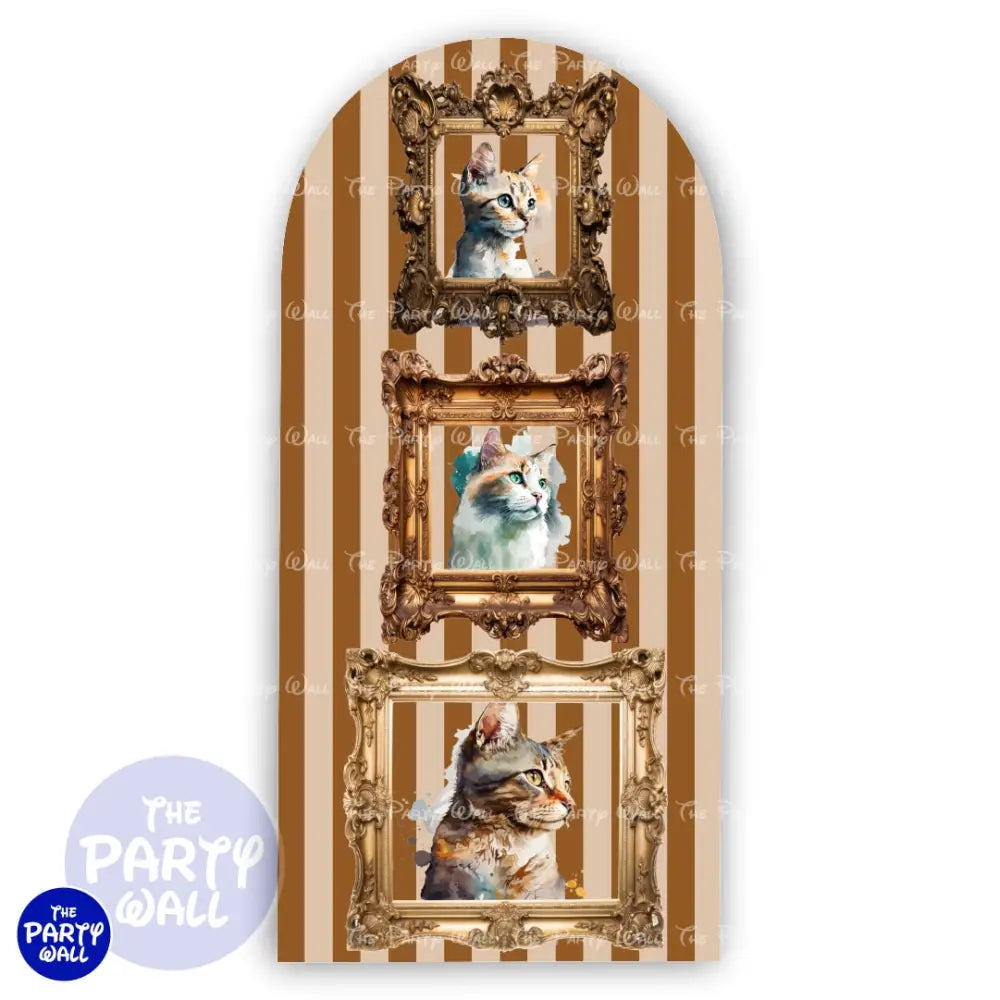 Gatos - Funda para mampara de punta redonda o rectangular Mampara de punta redonda