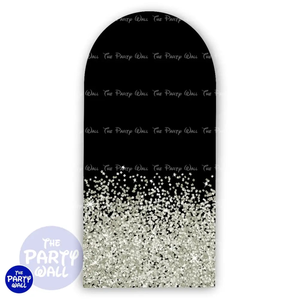 Glitter - Funda para mampara de punta redonda o rectangular Mampara de punta redonda