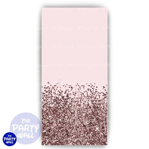 Glitter - Funda para mampara de punta redonda o rectangular Mampara de punta redonda