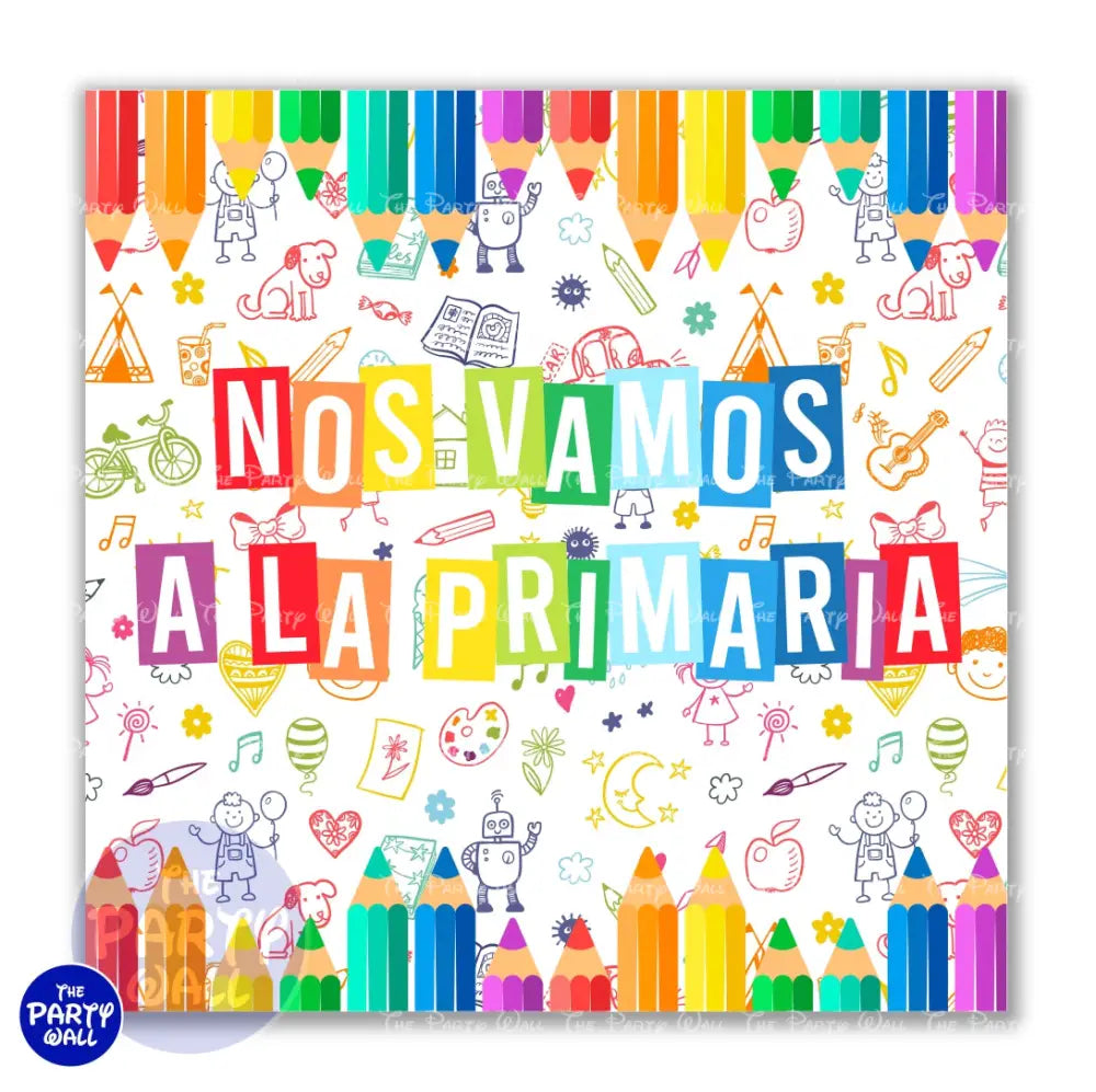 Graduación Kínder Garden - Funda para mampara cuadrada o rectangular Cuadrado o Rectangular