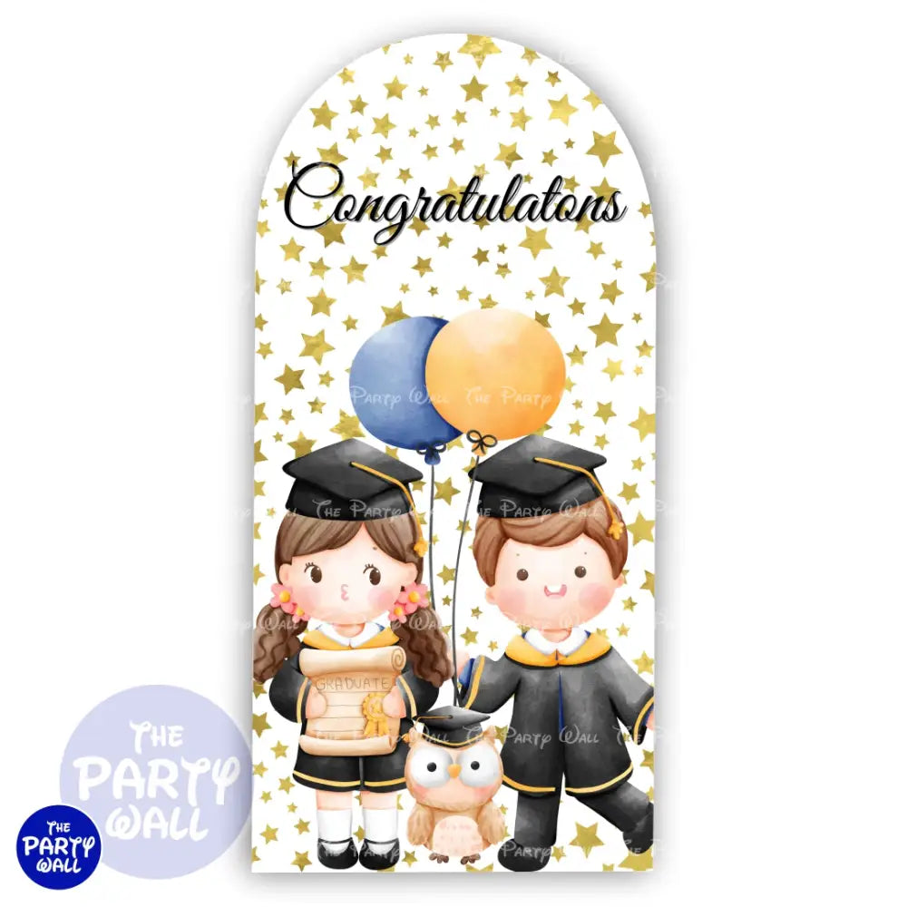 Graduación Kindergarten - Funda para mampara de punta redonda o rectangular Mampara de punta redonda