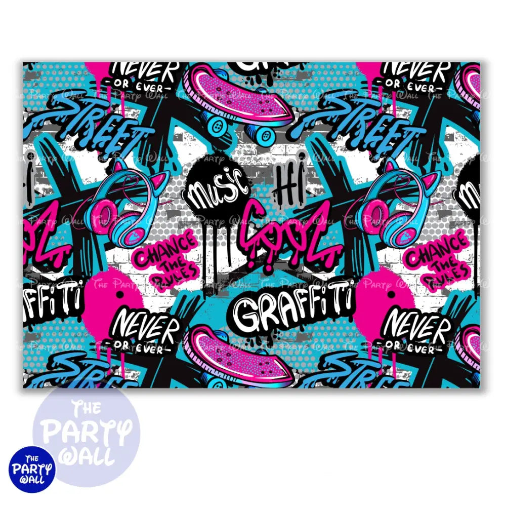 Graffiti - Funda para mampara cuadrada o rectangular Cuadrado o Rectangular