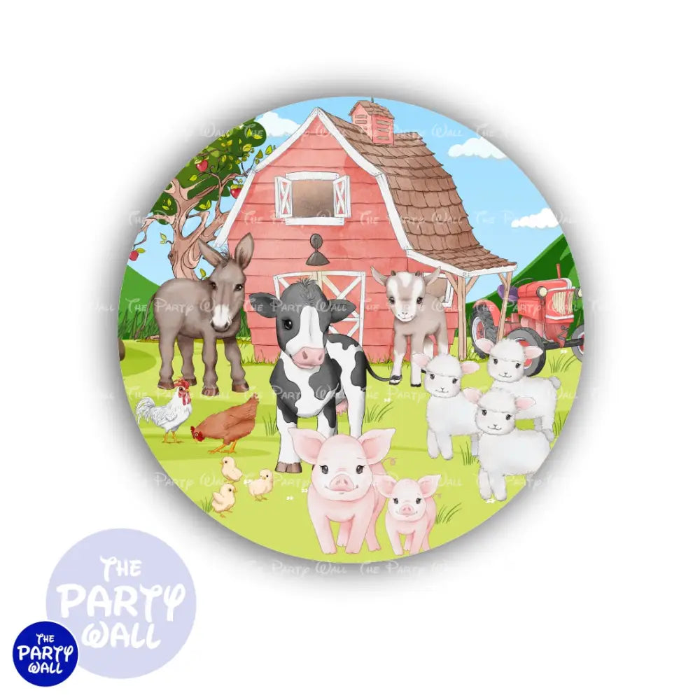 Granja Cute - Funda para mampara circular Circular