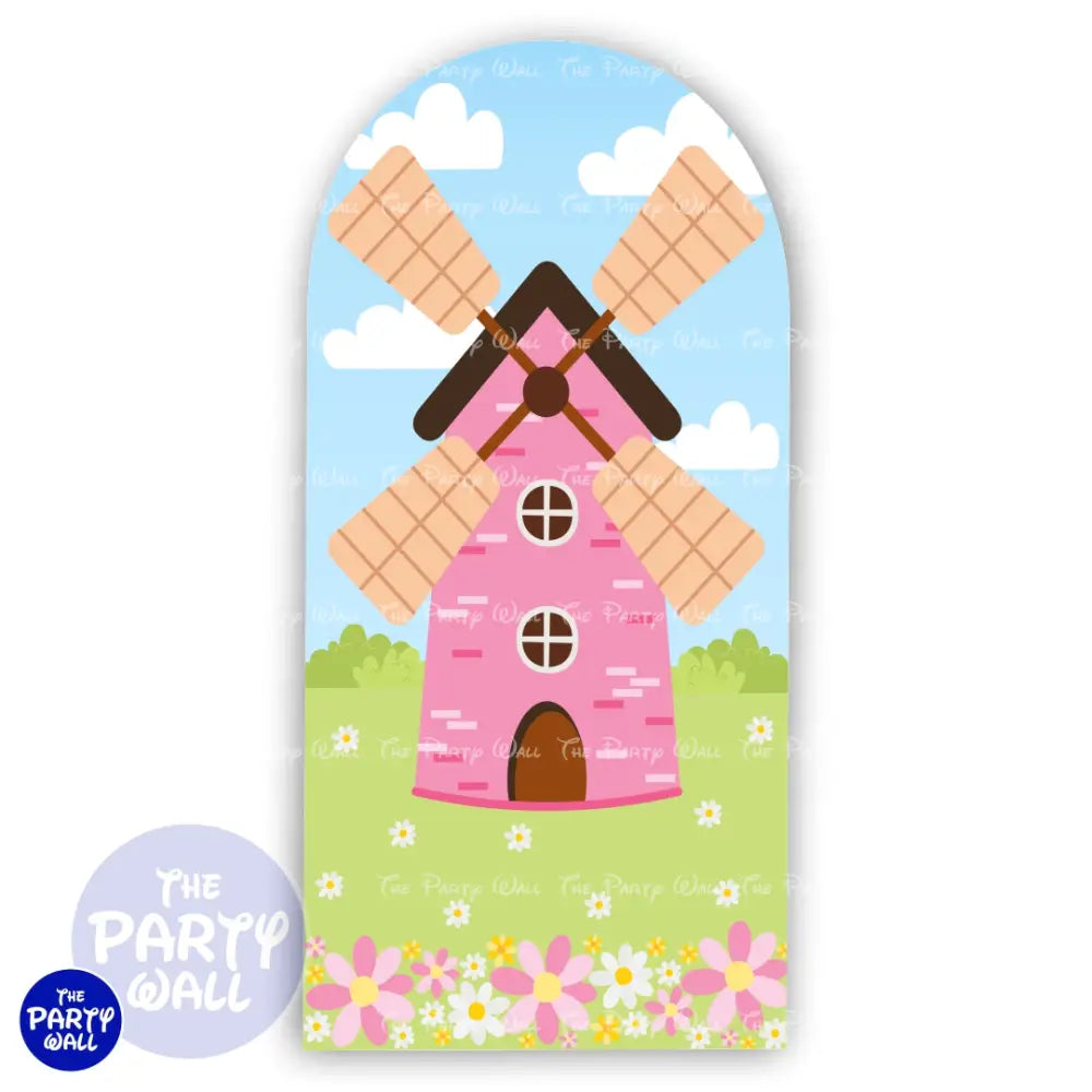 Granja Cute - Funda para mampara de punta redonda o rectangular Mampara de punta redonda