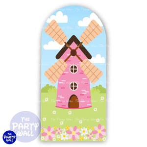 Granja Cute - Funda para mampara de punta redonda o rectangular Mampara de punta redonda