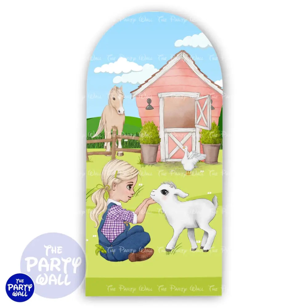 Granja Cute - Funda para mampara de punta redonda o rectangular Mampara de punta redonda