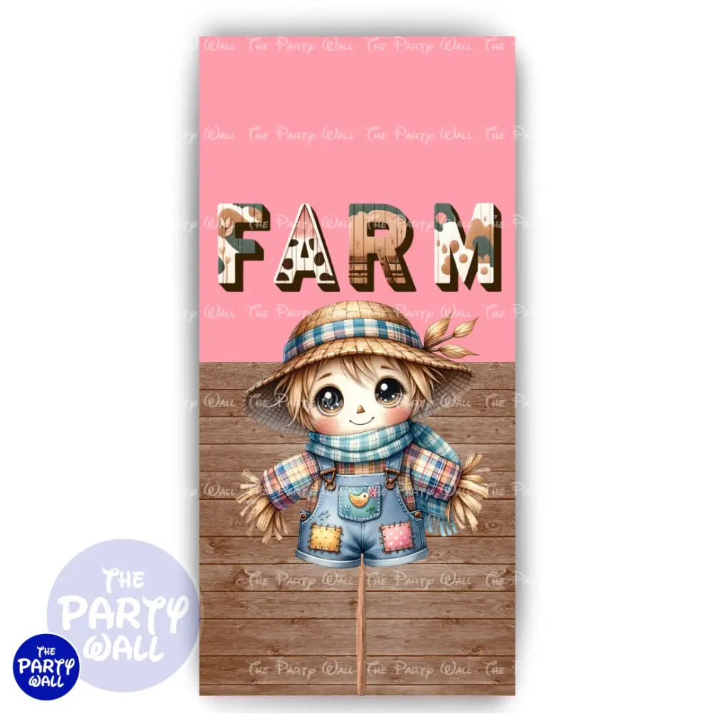 Granja Cute - Funda para mampara de punta redonda o rectangular Mampara de punta redonda