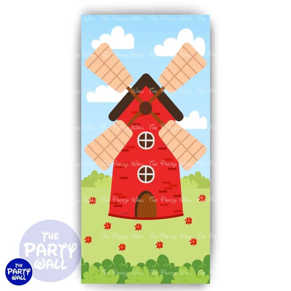 Granja Cute - Funda para mampara de punta redonda o rectangular Mampara de punta redonda