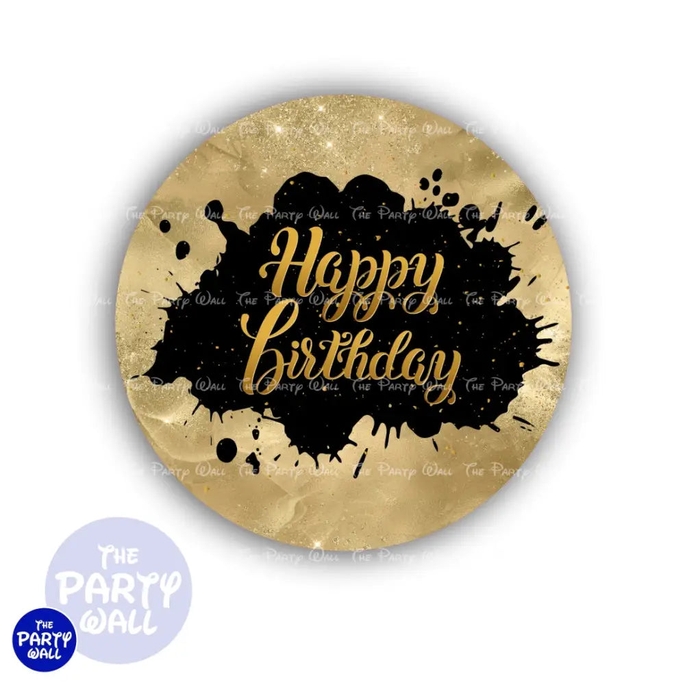 Happy Birthday - Funda para mampara circular Circular