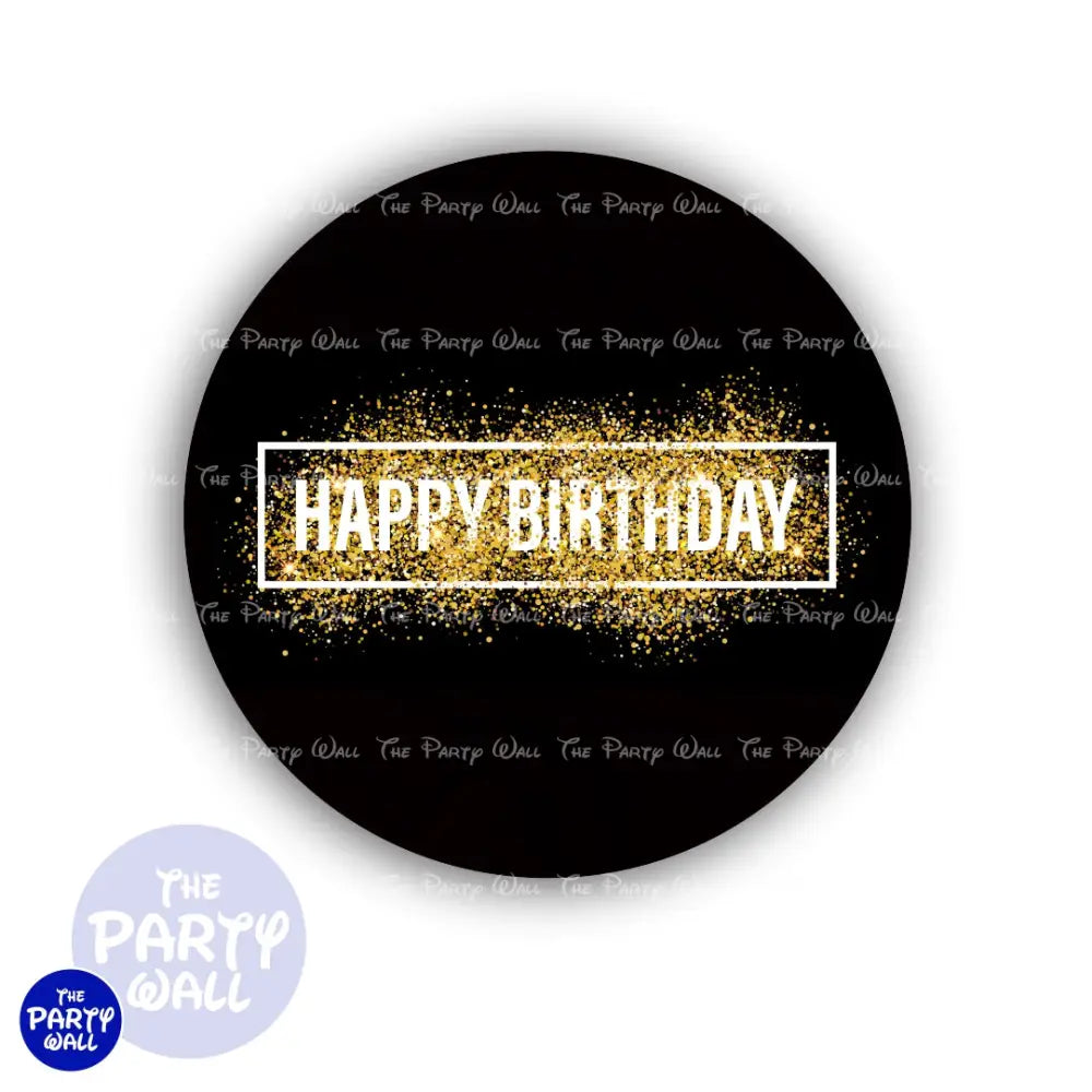 Happy Birthday - Funda para mampara circular Circular