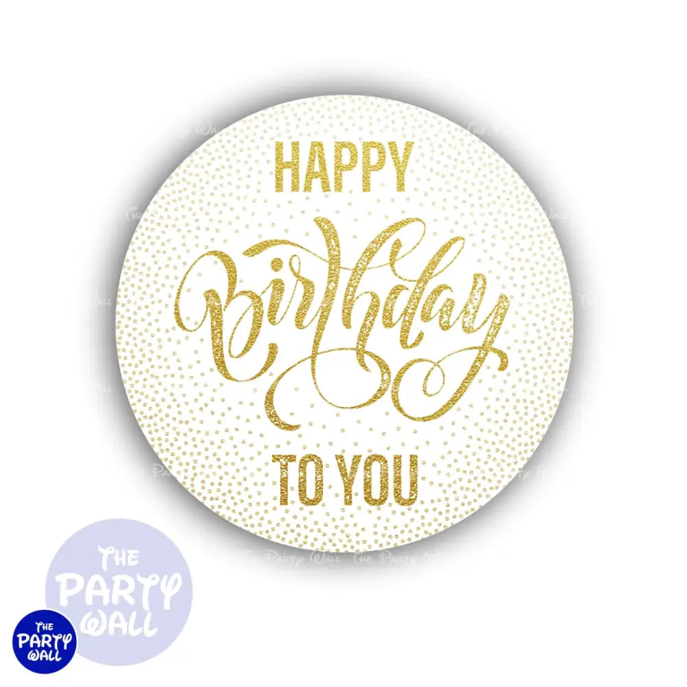 Happy Birthday - Funda para mampara circular Circular