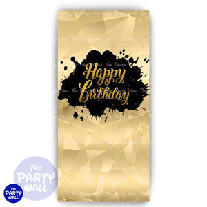 Happy Birthday - Funda para mampara de punta redonda o rectangular Mampara de punta redonda