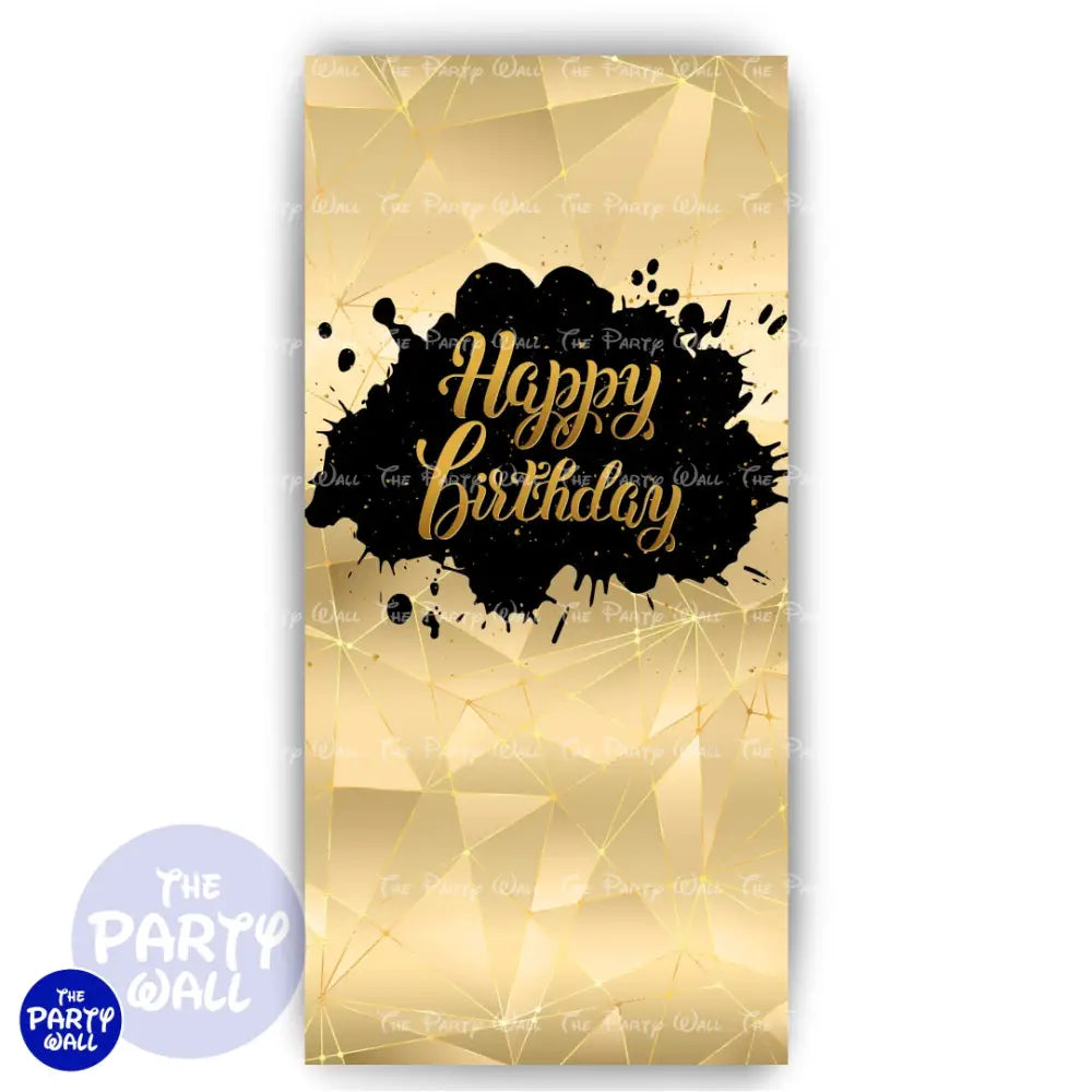 Happy Birthday - Funda para mampara de punta redonda o rectangular Mampara de punta redonda