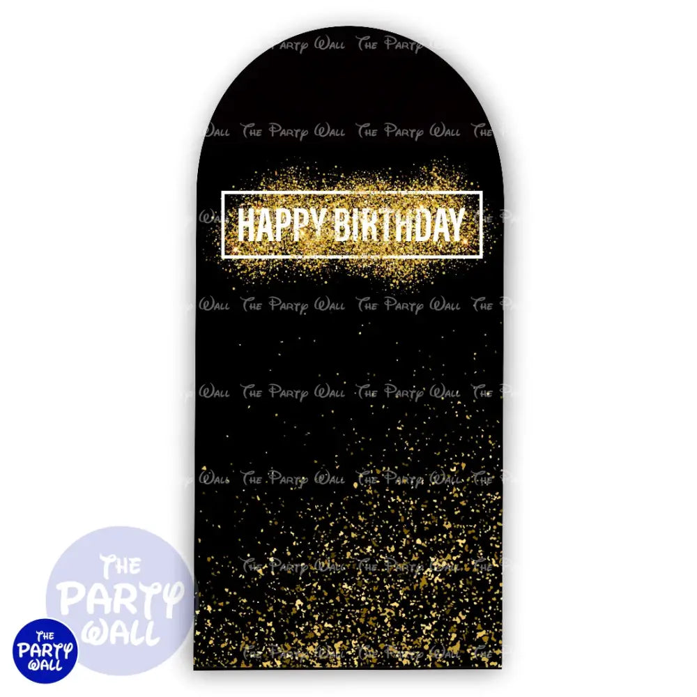 Happy Birthday - Funda para mampara de punta redonda o rectangular Mampara de punta redonda