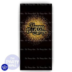 Happy Birthday - Funda para mampara de punta redonda o rectangular Mampara de punta redonda