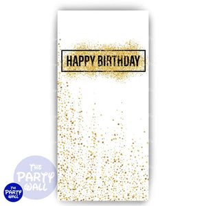 Happy Birthday - Funda para mampara de punta redonda o rectangular Mampara de punta redonda