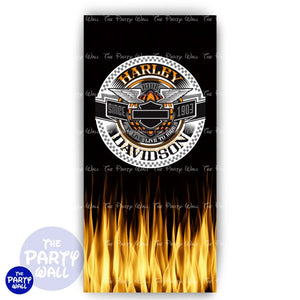 Harley Davidson - Funda para mampara de punta redonda o rectangular Mampara de punta redonda