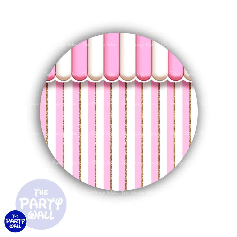 Helado - Ice Cream - Funda para mampara circular Circular