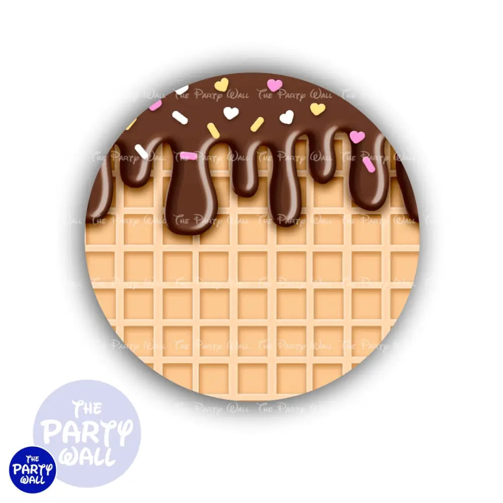 Helado - Ice Cream - Funda para mampara circular Circular