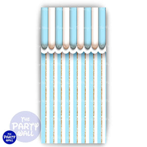 Helado - Ice Cream - Funda para mampara de punta redonda o rectangular Mampara de punta redonda