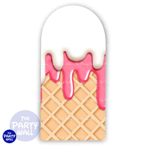 Helado - Ice Cream - Funda para mampara de punta redonda o rectangular Mampara de punta redonda