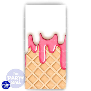 Helado - Ice Cream - Funda para mampara de punta redonda o rectangular Mampara de punta redonda