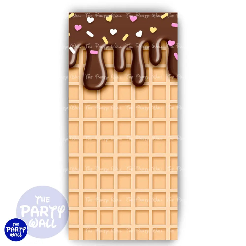 Helado - Ice Cream - Funda para mampara de punta redonda o rectangular Mampara de punta redonda