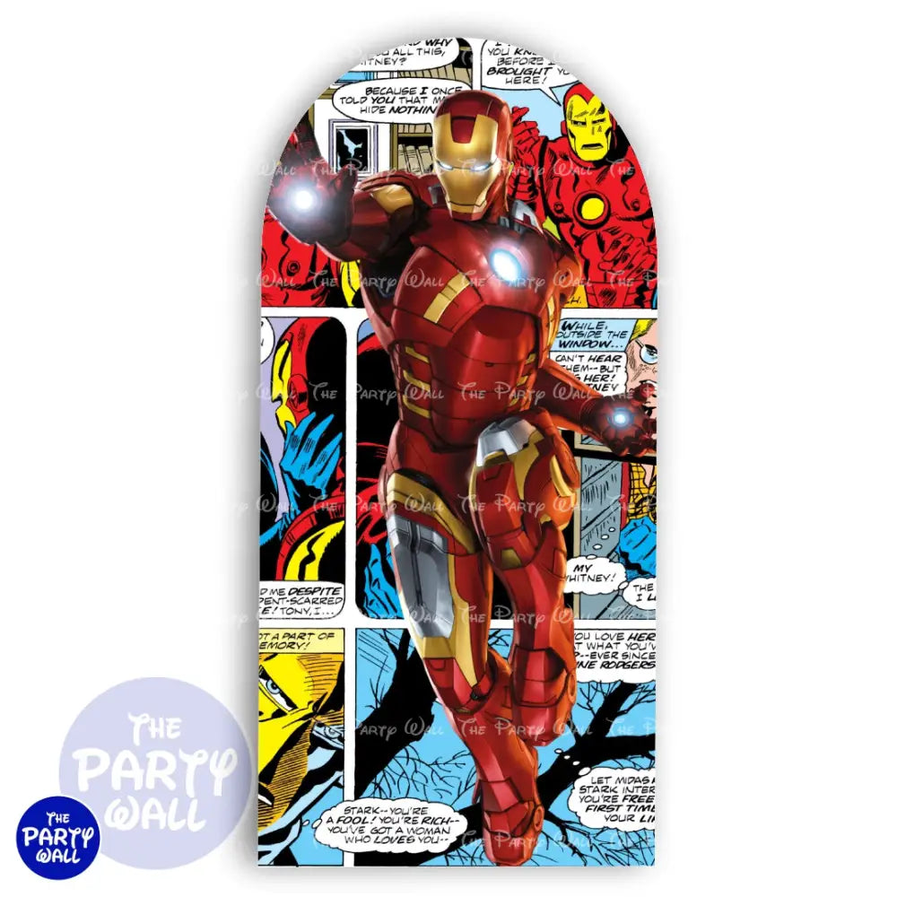 Iron Man - Funda para mampara de punta redonda o rectangular Mampara de punta redonda
