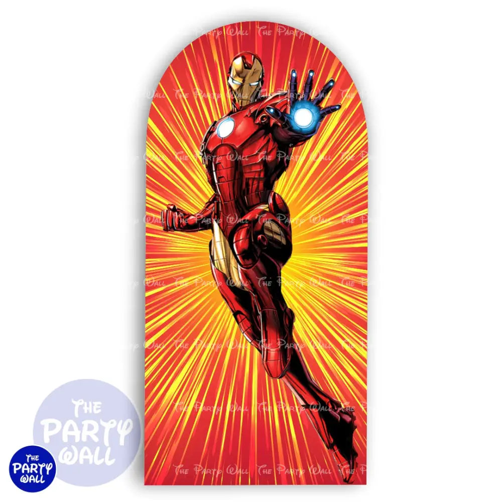 Iron Man - Funda para mampara de punta redonda o rectangular Mampara de punta redonda