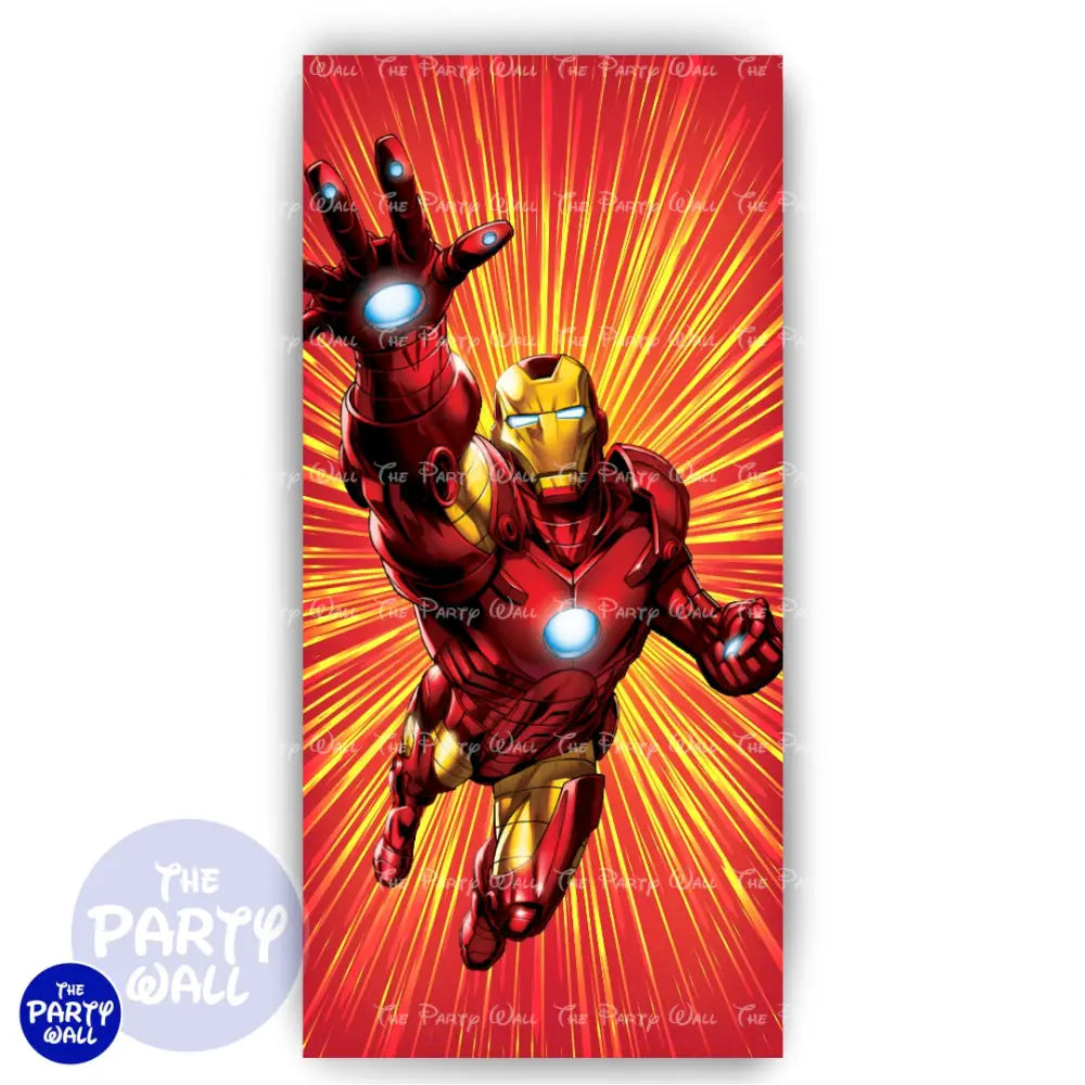 Iron Man - Funda para mampara de punta redonda o rectangular Mampara de punta redonda