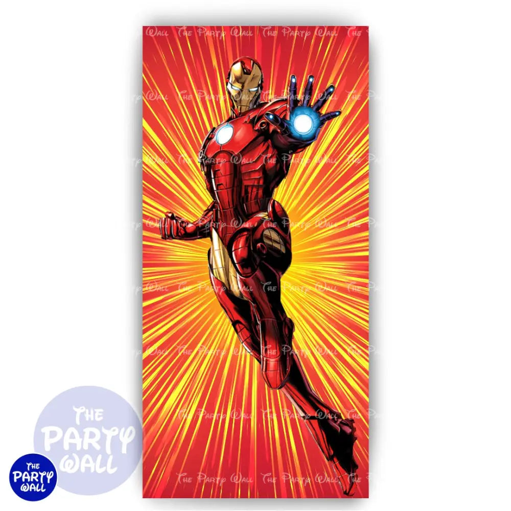 Iron Man - Funda para mampara de punta redonda o rectangular Mampara de punta redonda