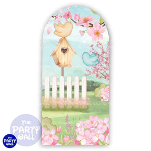 Jardín - Funda para mampara de punta redonda o rectangular Mampara de punta redonda