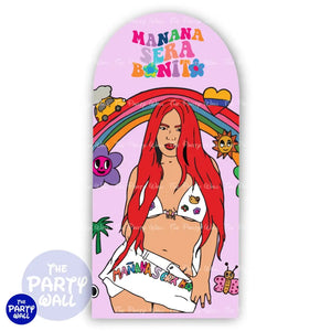 Karol G - Funda para mampara de punta redonda o rectangular Mampara de punta redonda