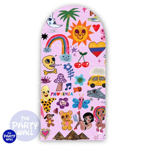 Karol G - Funda para mampara de punta redonda o rectangular Mampara de punta redonda