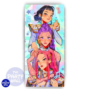 KPop Demon Hunters Funda para mampara de punta redonda o rectangular Mampara de punta redonda