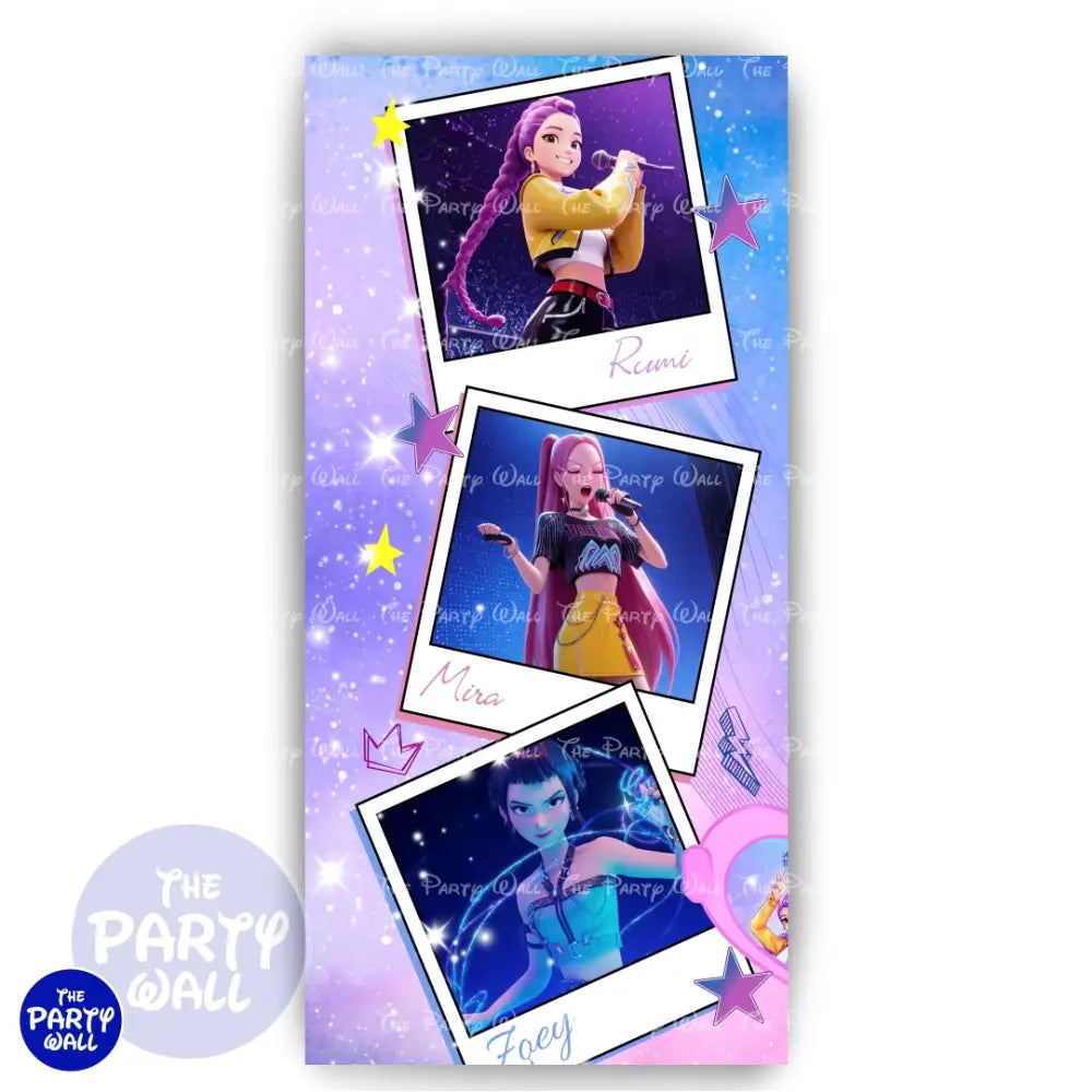 KPop Demon Hunters - Funda para mampara de punta redonda o rectangular Mampara de punta redonda