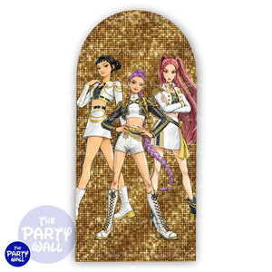KPop Demon Hunters - Funda para mampara de punta redonda o rectangular - Mampara de punta redonda