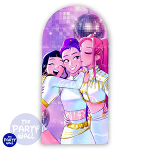 KPop Demon Hunters - Funda para mampara de punta redonda o rectangular - Mampara de punta redonda