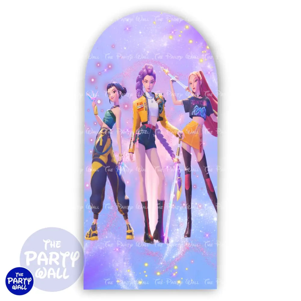 KPop Demon Hunters - Funda para mampara de punta redonda o rectangular Mampara de punta redonda