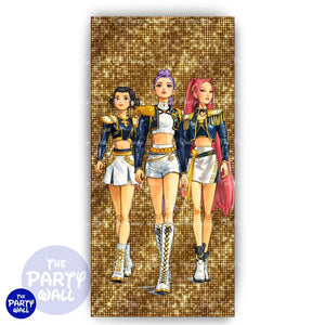 KPop Demon Hunters - Funda para mampara de punta redonda o rectangular - Mampara de punta redonda