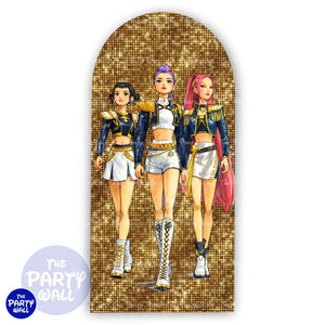 KPop Demon Hunters - Funda para mampara de punta redonda o rectangular - Mampara de punta redonda
