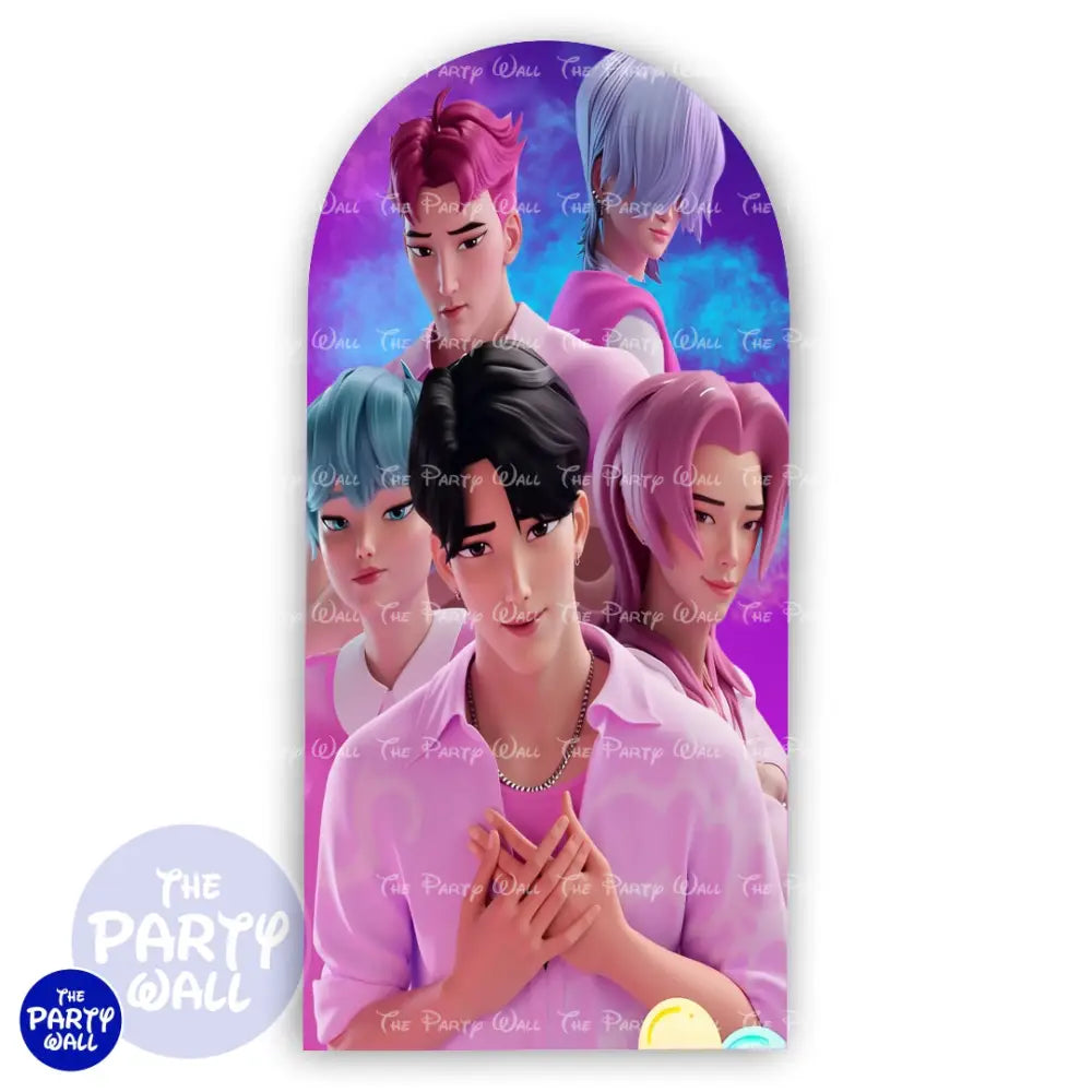 KPop Demon Hunters - Funda para mampara de punta redonda o rectangular Mampara de punta redonda