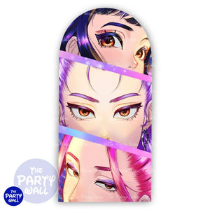 KPop Demon Hunters - Funda para mampara de punta redonda o rectangular Mampara de punta redonda