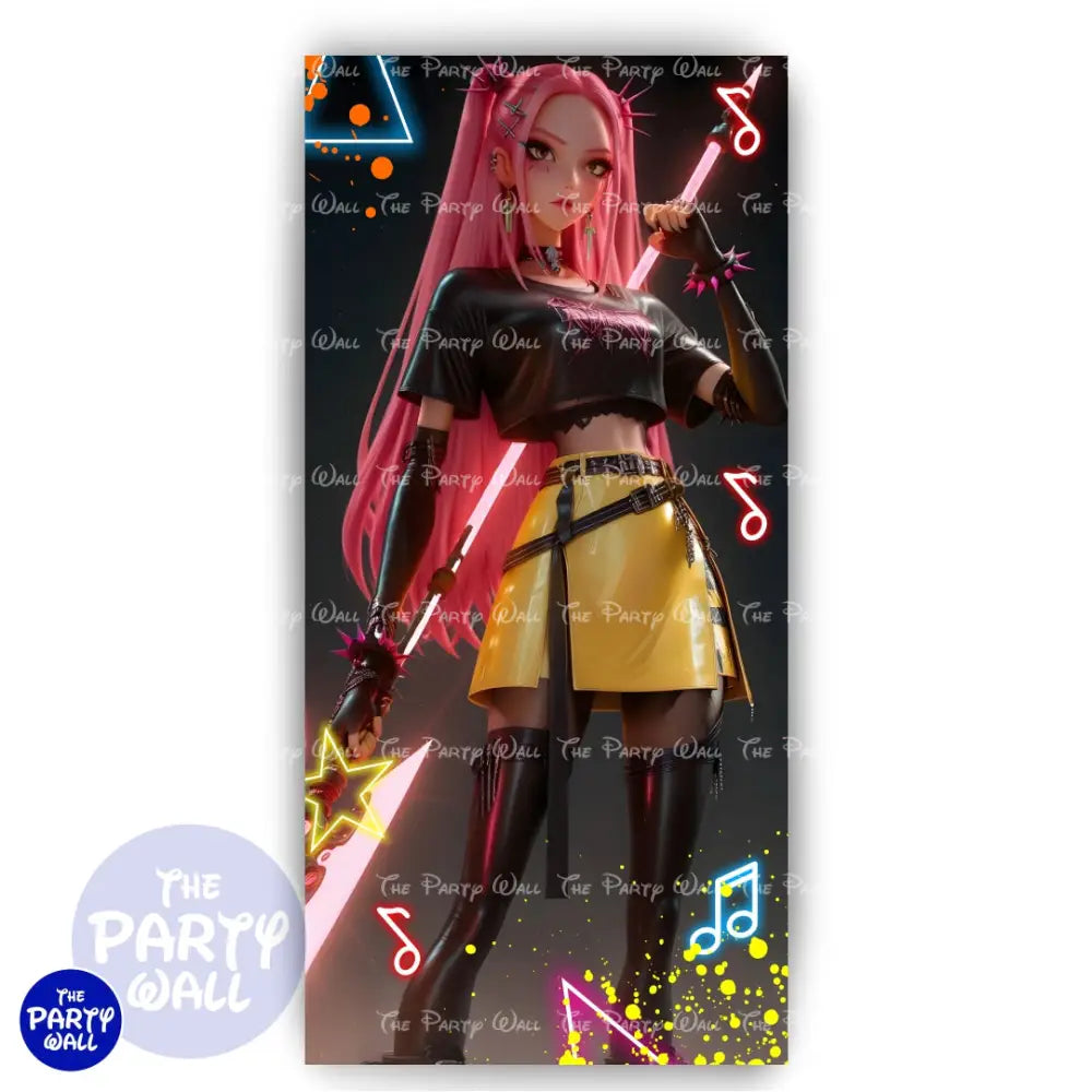 KPop Demon Hunters Funda para mampara de punta redonda o rectangular Mampara de punta redonda