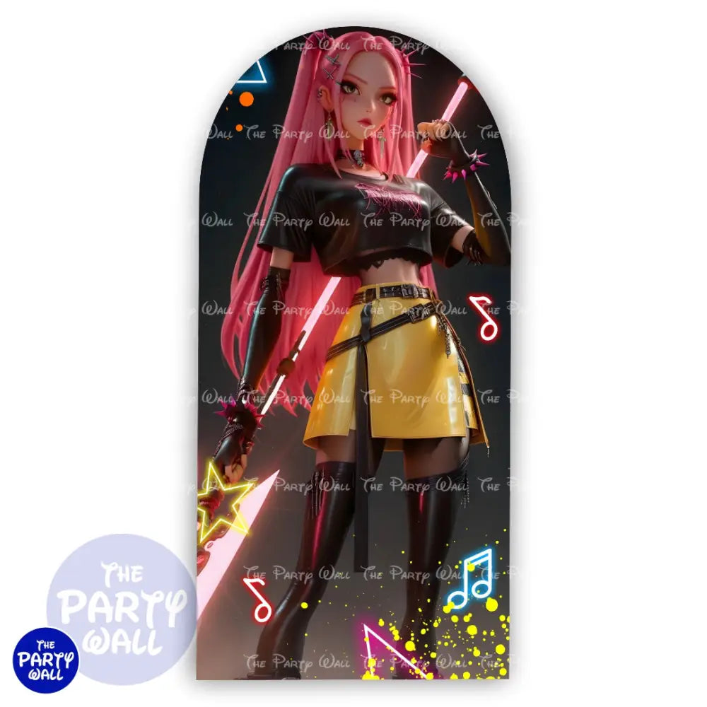 KPop Demon Hunters Funda para mampara de punta redonda o rectangular Mampara de punta redonda