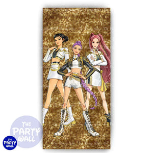 KPop Demon Hunters - Funda para mampara de punta redonda o rectangular - Mampara de punta redonda