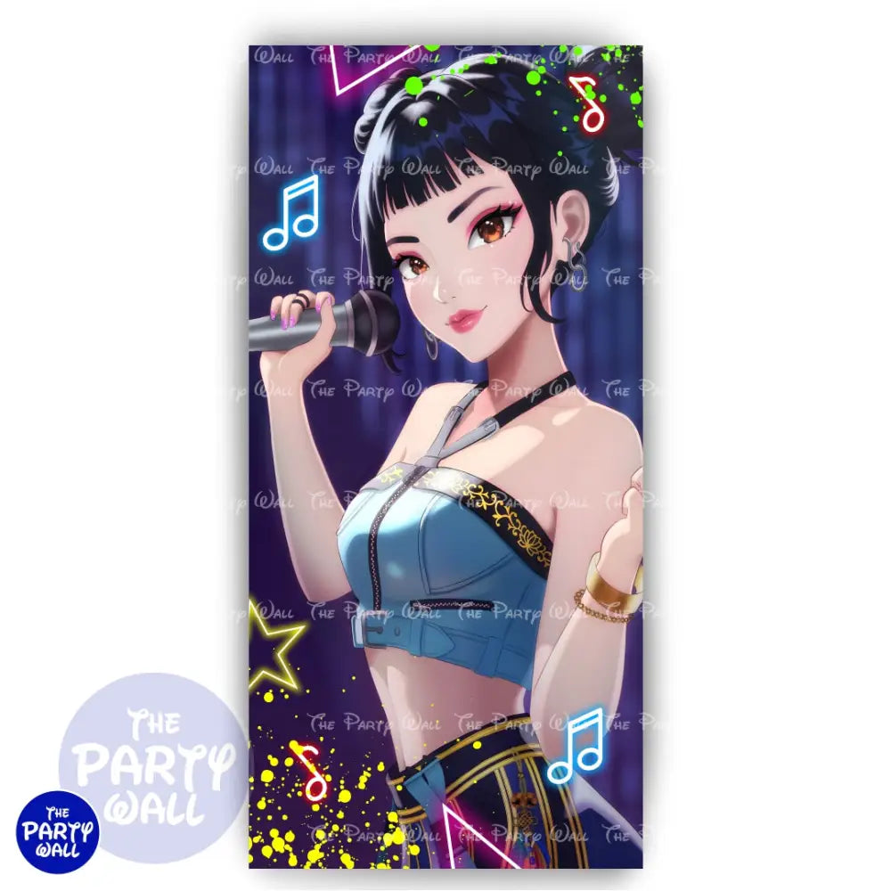 KPop Demon Hunters Funda para mampara de punta redonda o rectangular Mampara de punta redonda