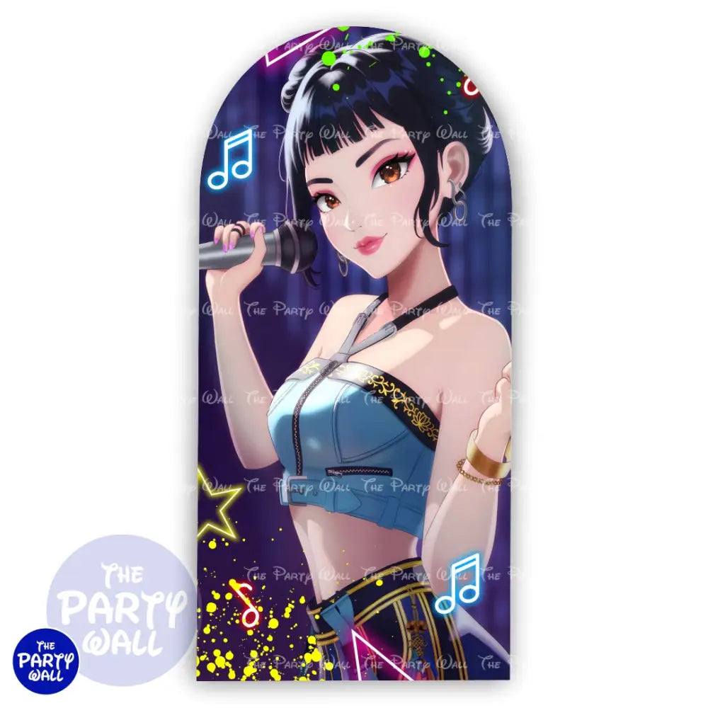 KPop Demon Hunters Funda para mampara de punta redonda o rectangular Mampara de punta redonda