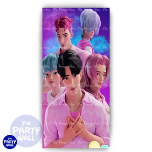 KPop Demon Hunters - Funda para mampara de punta redonda o rectangular Mampara de punta redonda